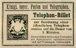 Telephon-Billet